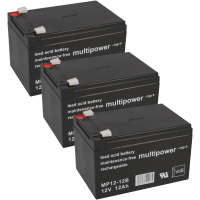 3x Multipower MP12-12B AGM Bleiakku 12V  gallery