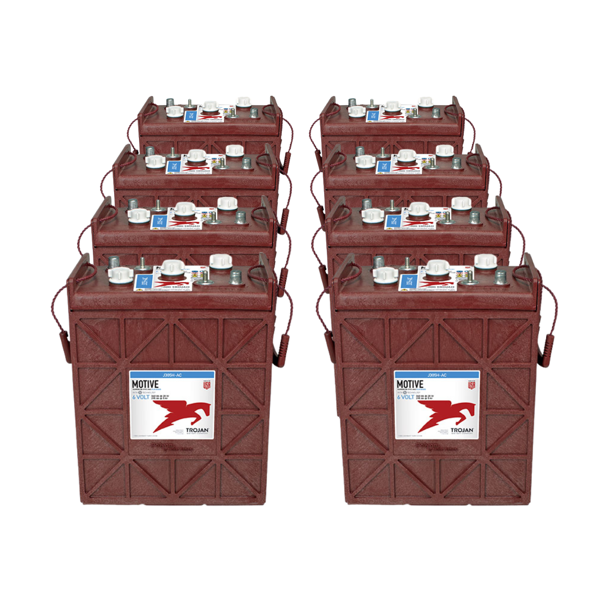 8x Traktionsbatterie Trojan J305H-AC 6V 360Ah Deep Cycle DT-Anschluss