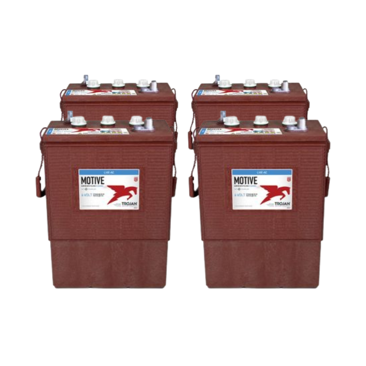 4x Trojan L16E-AC 6V 370Ah Deep Cycle Traktionsbatterie EUTR-Anschluss