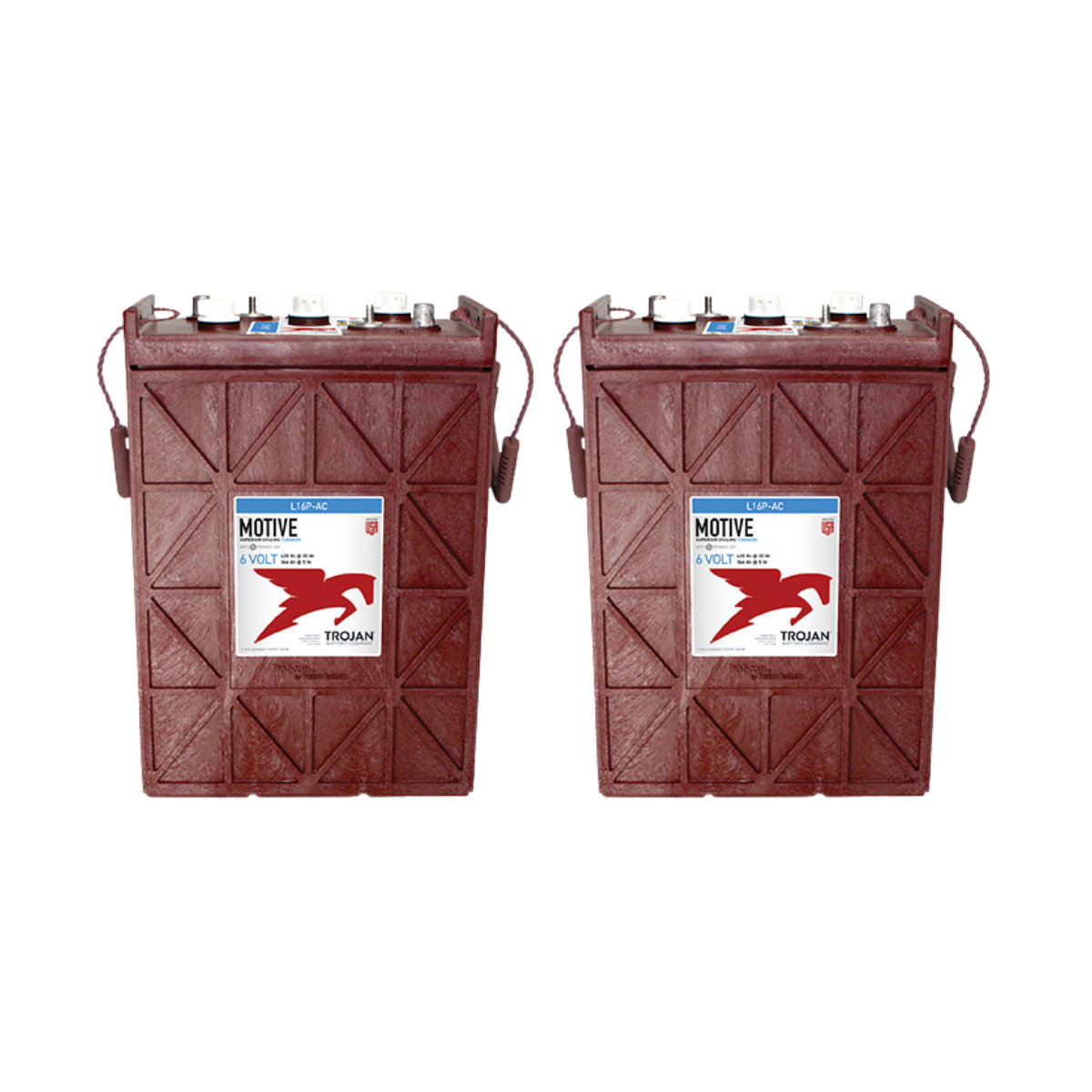 2x Traktionsbatterie Trojan L16P-AC 6V 420Ah Deep Cycle DT-Anschluss