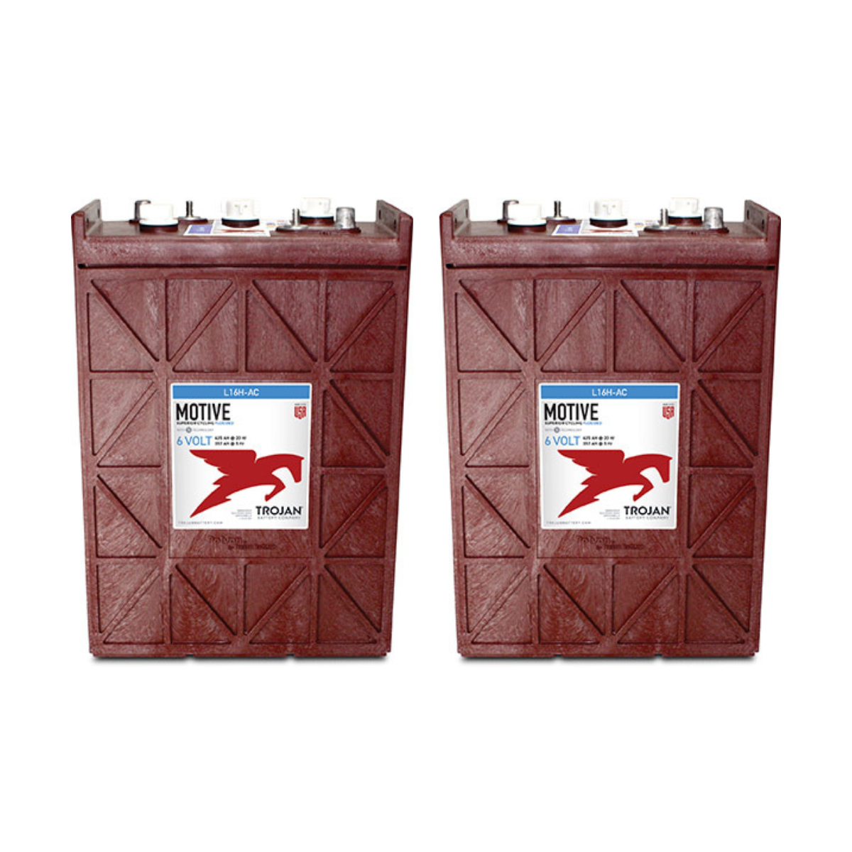 2x Traktionsbatterie Trojan L16H-AC 6V 435Ah Deep Cycle UT-Anschluss