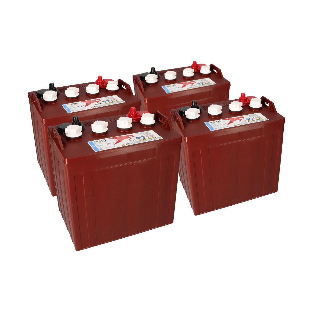 4x Trojan T-875 8V 170Ah Deep Cycle Traktionsbatterie ELPT-Anschluss