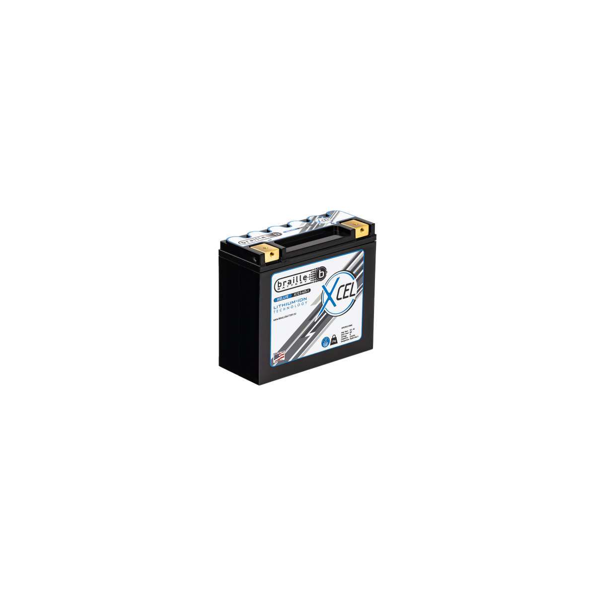 Braille XCEL-Lite-Batterie XC12.5-625-1 12V 12,5AH Li-Ion