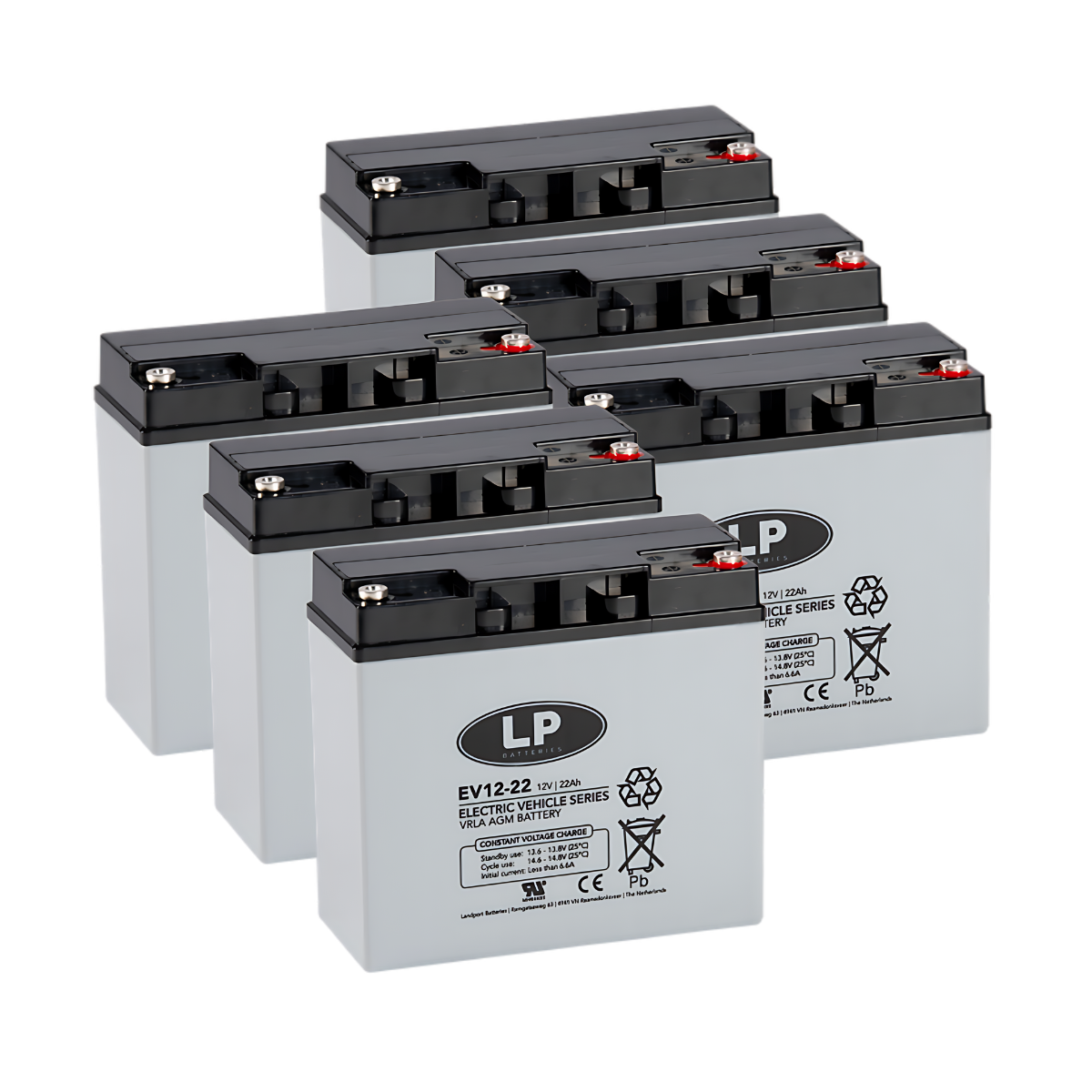 Bleiakku 72V 22Ah (6x 12V 22Ah) kompatibel SXT Raptor V3 zyklenfest