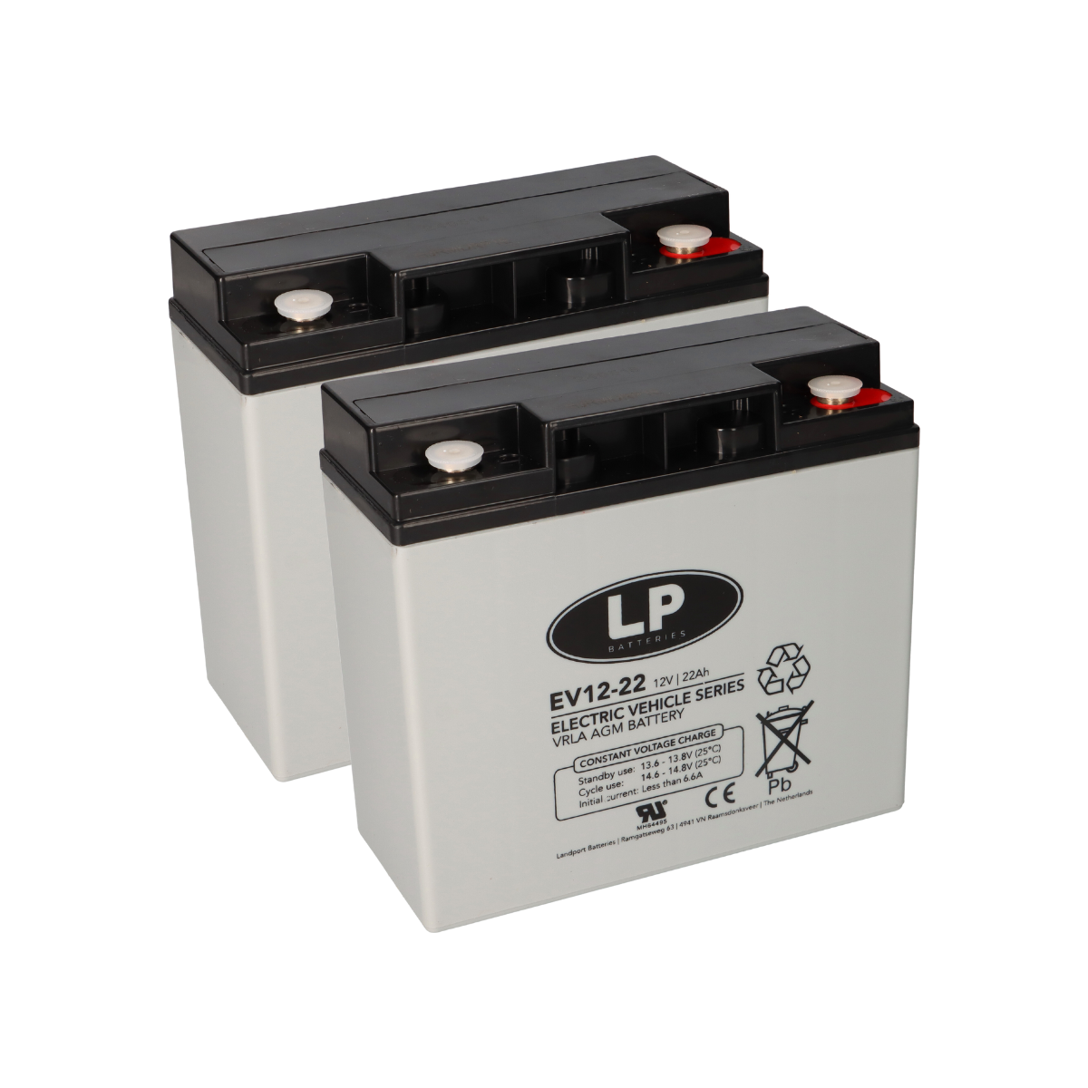 GreenStreet Ersatzakku Elektromobil 2 Batterien 12V 22Ah