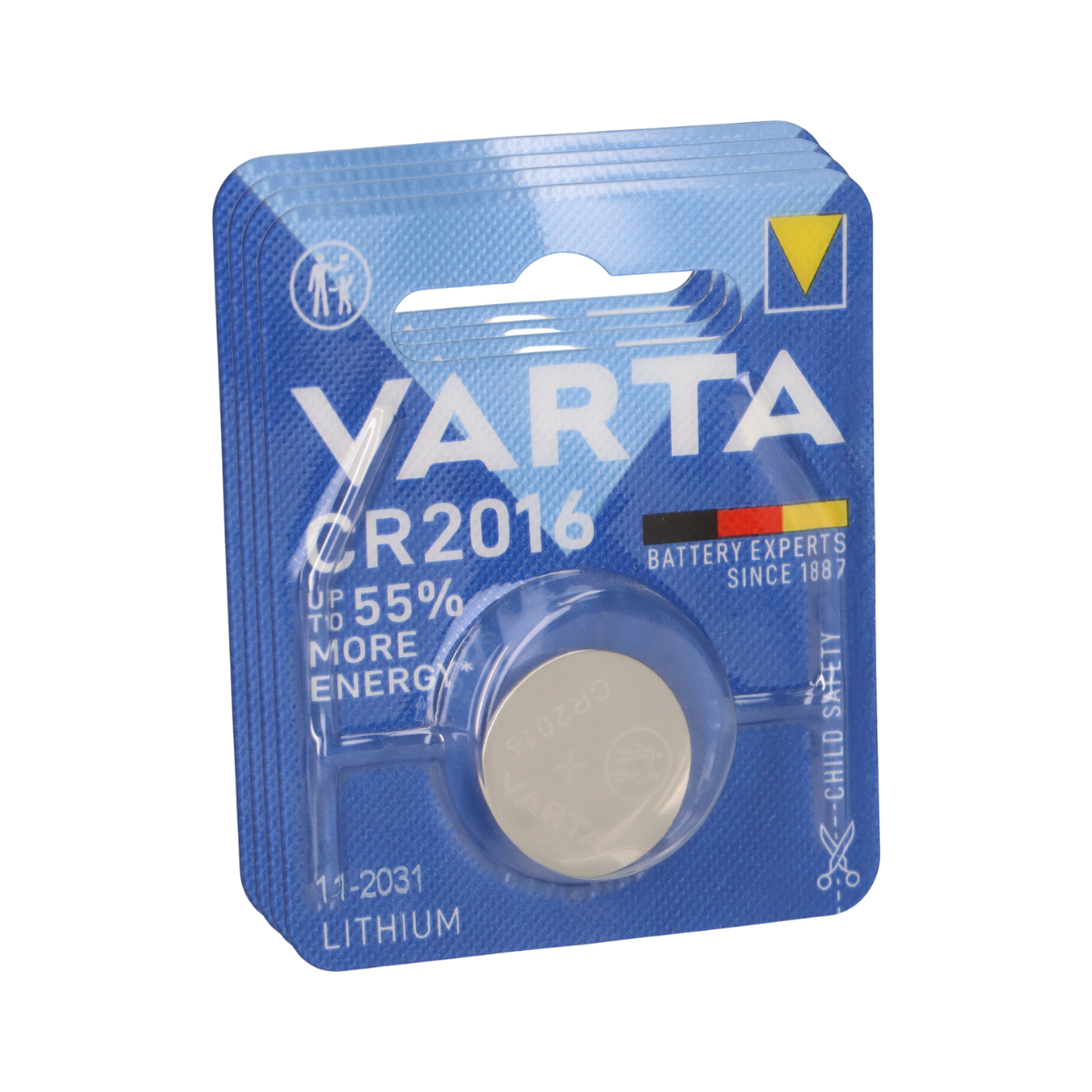 4x VARTA CR 2016 Lithium-Knopfzelle 3V im 1er Blister DL2016