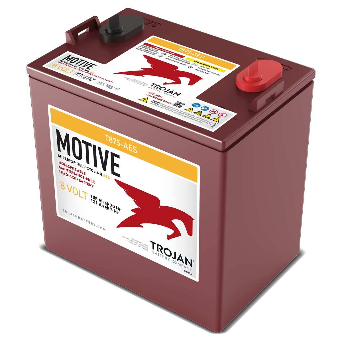 Trojan T875-AES 8V 170Ah AES AGM Traktionsbatterie – M8/AP je Ausführung
