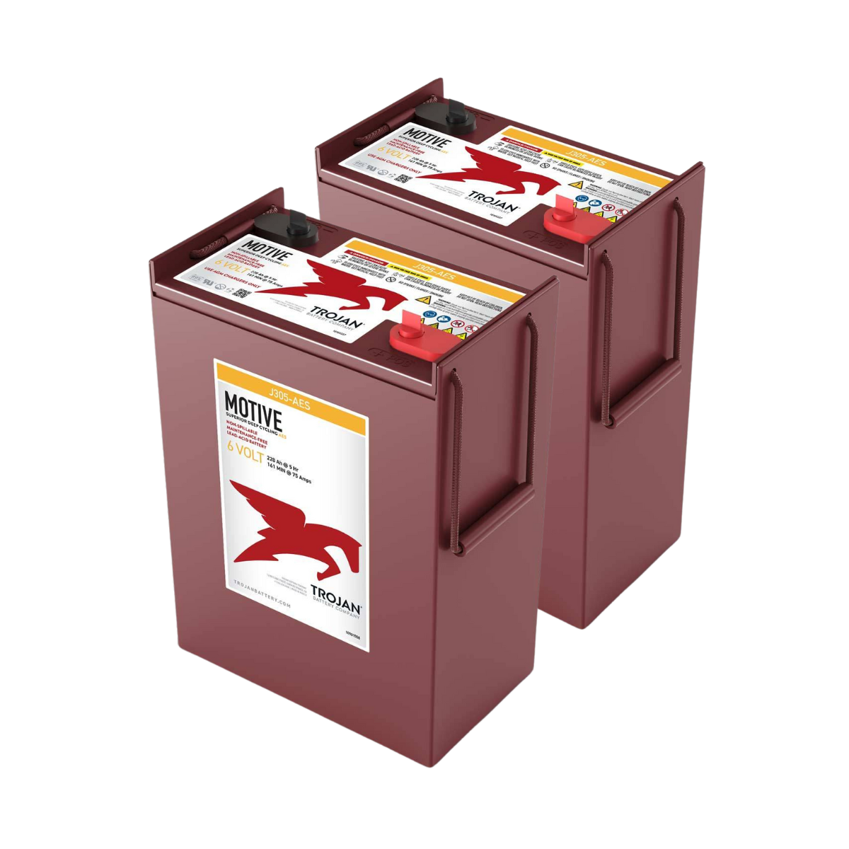 2x Trojan L16-AES 6V 355Ah Deep Cycle AGM Traktionsbatterie