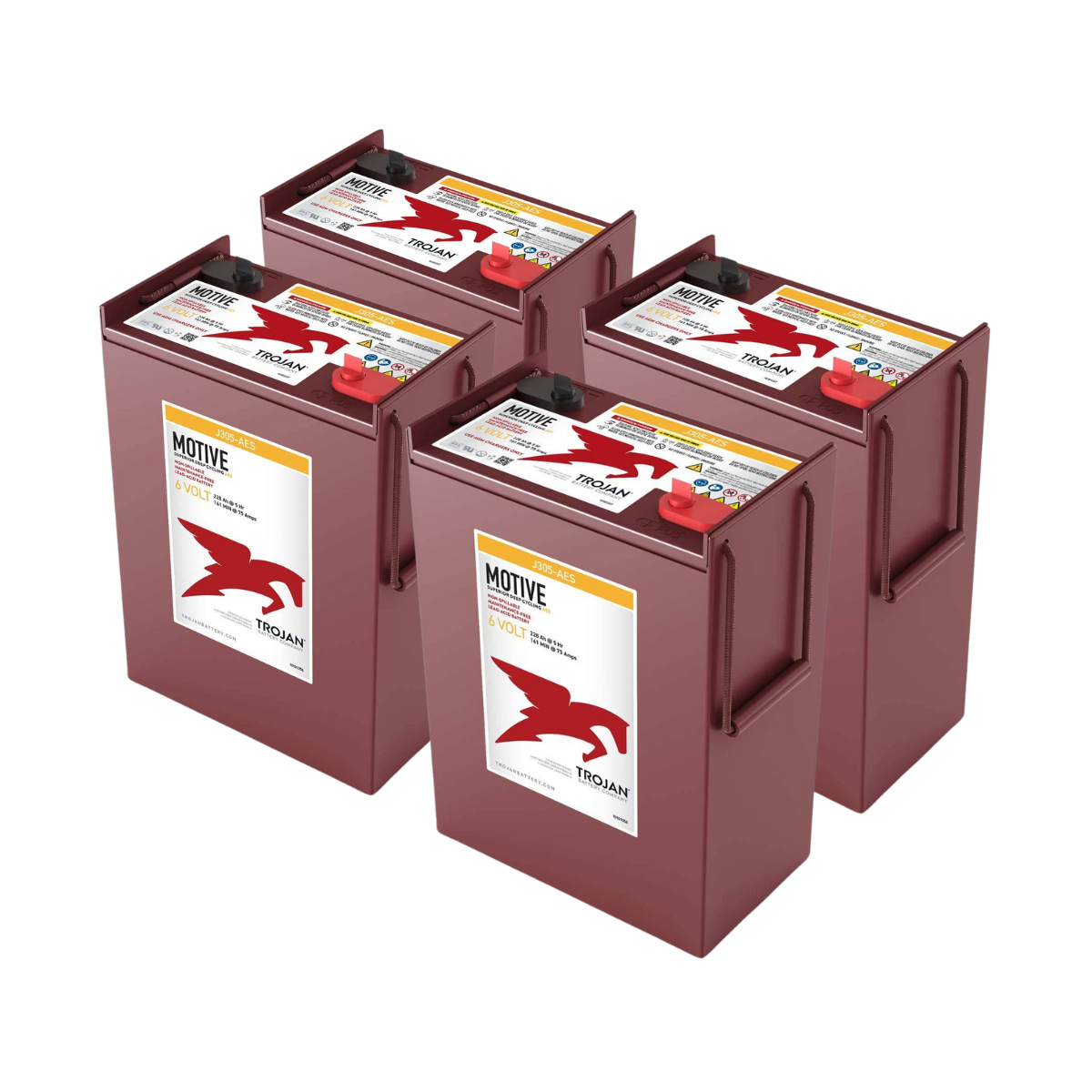 4x Trojan L16-AES 6V 355Ah Deep Cycle AGM Traktionsbatterie