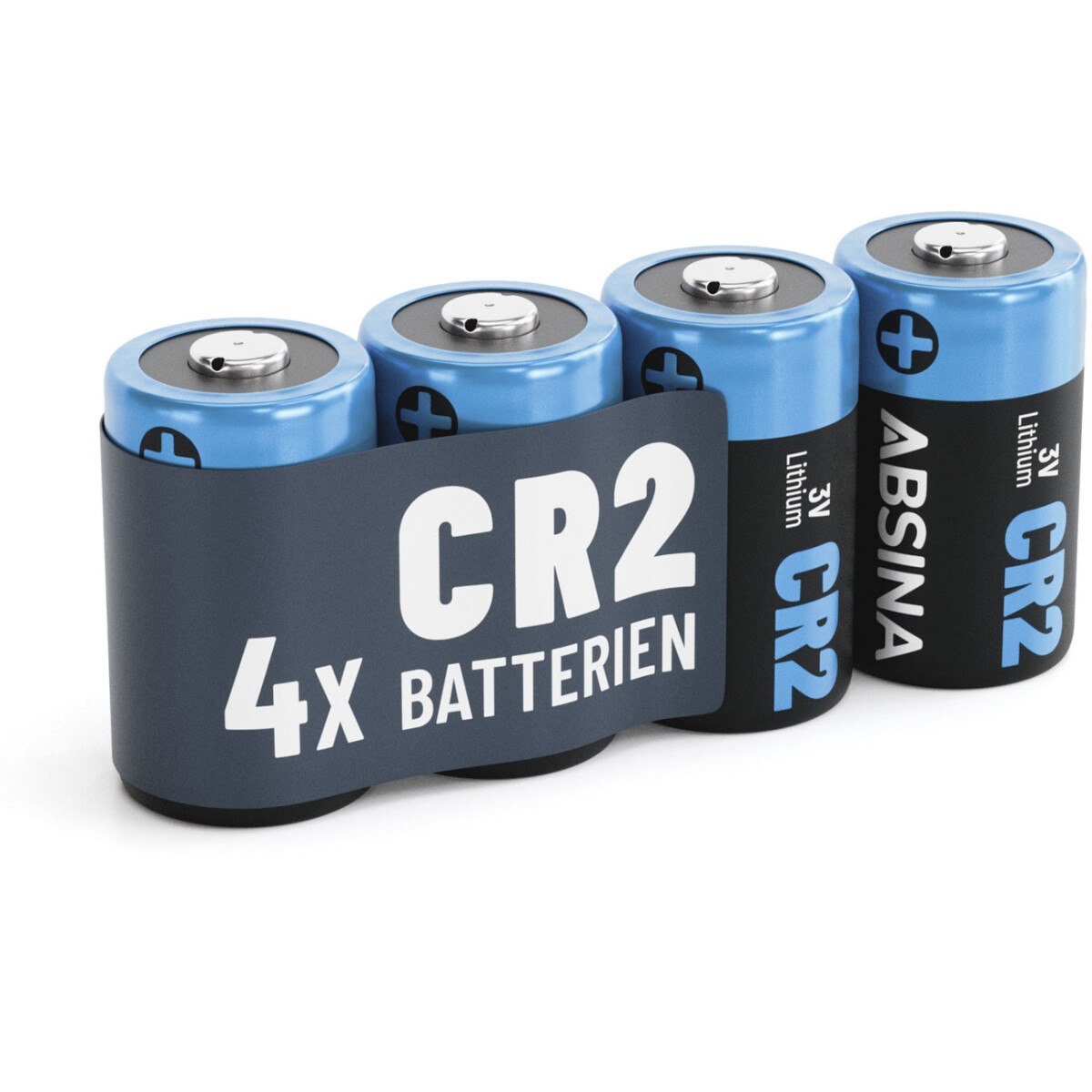 4x Absina CR2 Lithium Batterie 3V 800mAh – 4er Blister