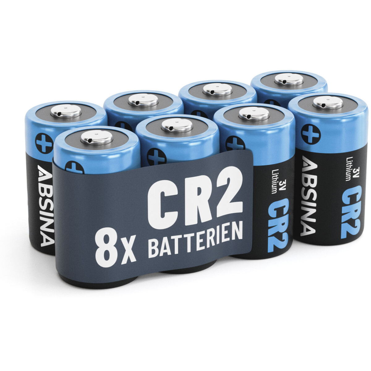 8x Absina CR2 Lithium Batterie 3V 800mAh – 8er Blister