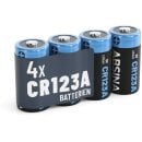 4x Absina CR123A Lithium Batterie 3V 1300mAh (4er Blister)