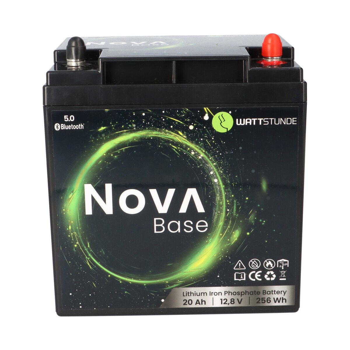 WATTSTUNDE NOVA Base Batterie 12,8V 20Ah 256Wh LiFePO4 mit 0% MwSt nach §12 Abs. 3 UstG