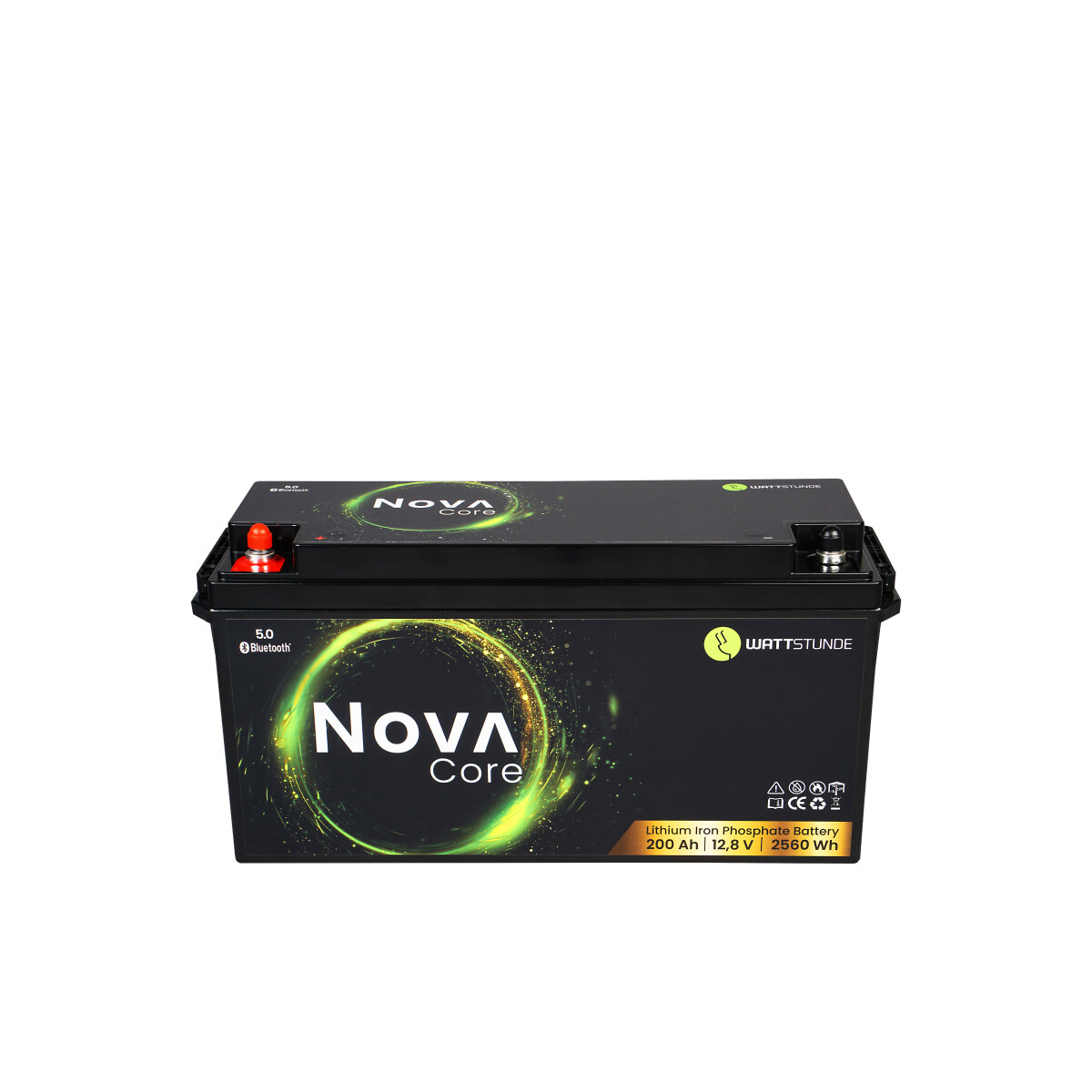 WATTSTUNDE NOVA Core Batterie 12,8V 200Ah 2560Wh LiFePO4 mit 0% MwSt nach §12 Abs. 3 UstG