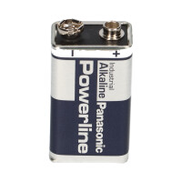 10x Panasonic Powerline 6LR61 9V Block Batterie - passend f&