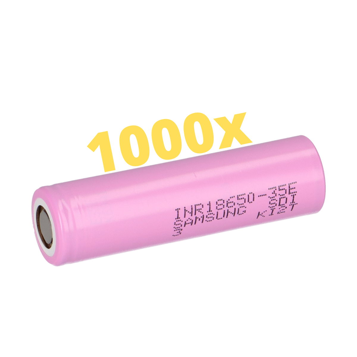 1000× Samsung INR18650-35E – 18650 Li-Ion 3,7 V 3500 mAh (Flat-Top, ungeschützt)