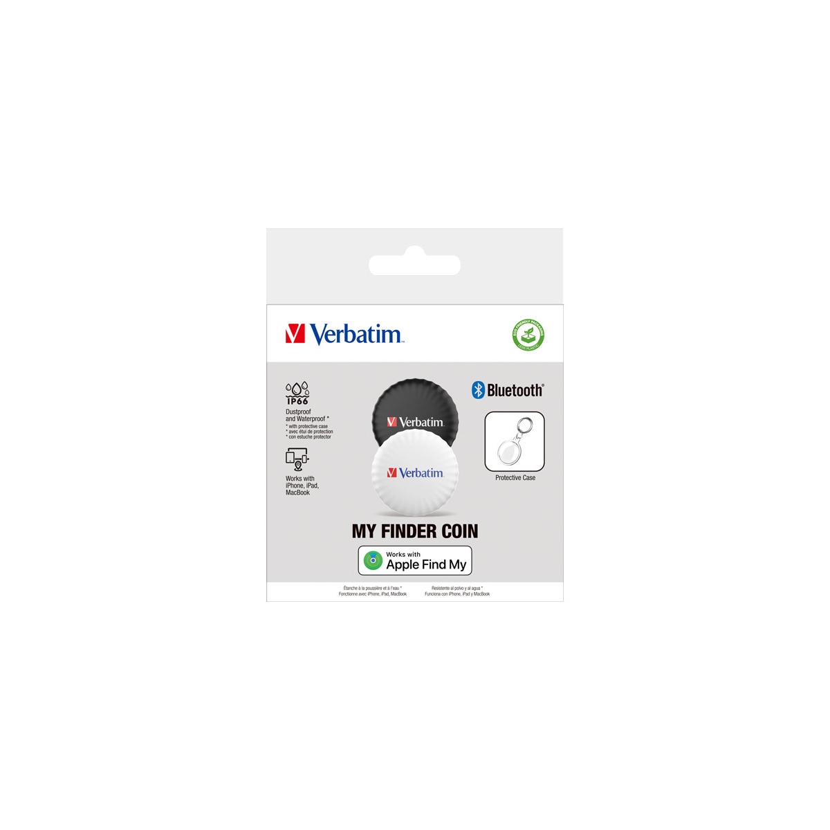 Bluetooth Tracker My Finder Coin MYFC-02BW Apple Find My App