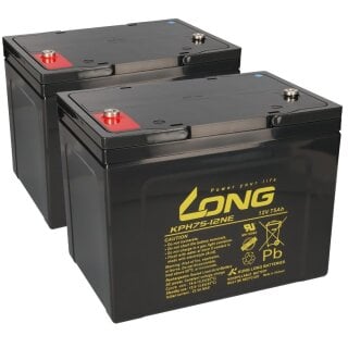 2x Kung Long Bleiakku Batterie KPH75-12NE M6 12V 75Ah AGM Blei Accu wartungsfrei