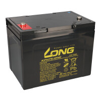 2x Kung Long KPH75-12NE AGM Akku 12V 75Ah M6 – 24V Sat