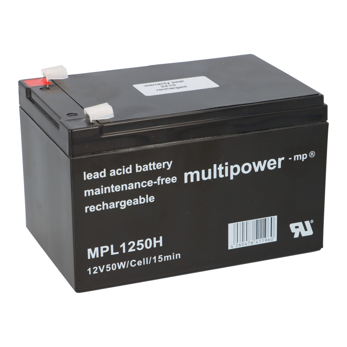 Multipower MPL1250H AGM Hochstrom-Longlife-Akku 12V 14Ah – F6,3 mm