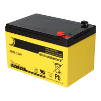 SUN Battery SB12-12V0 AGM Akku 12V 12Ah T1 / Faston 4,8 mm 6