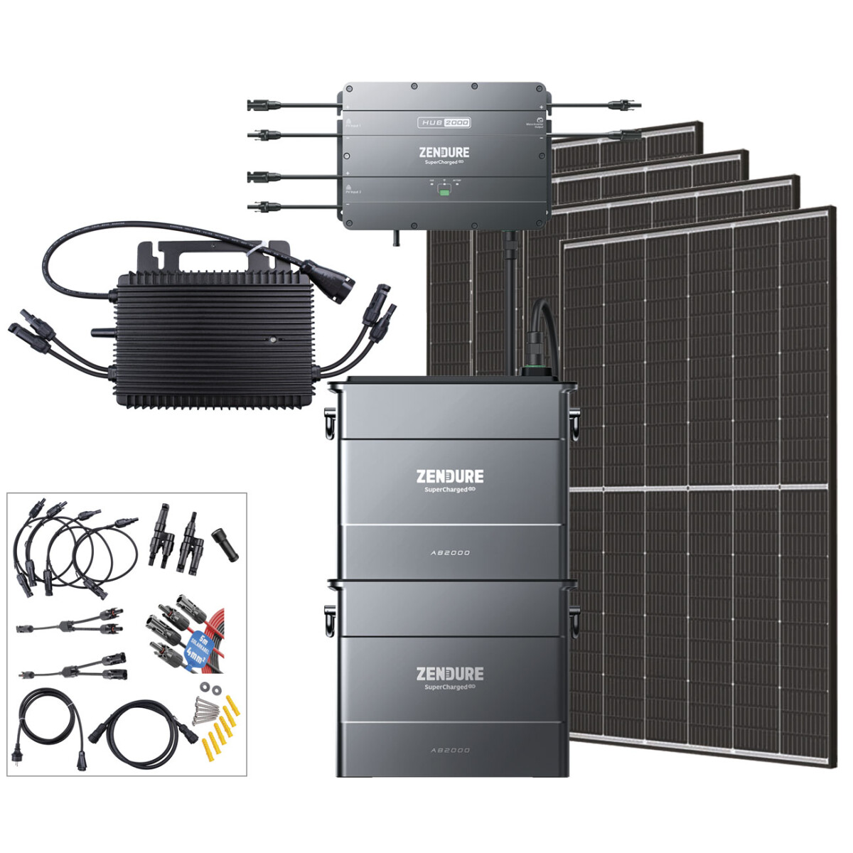Balkonkraftwerk 1700W inkl. 3840Wh Speicher mit 0% MwSt nach §12 Abs. 3 UstG