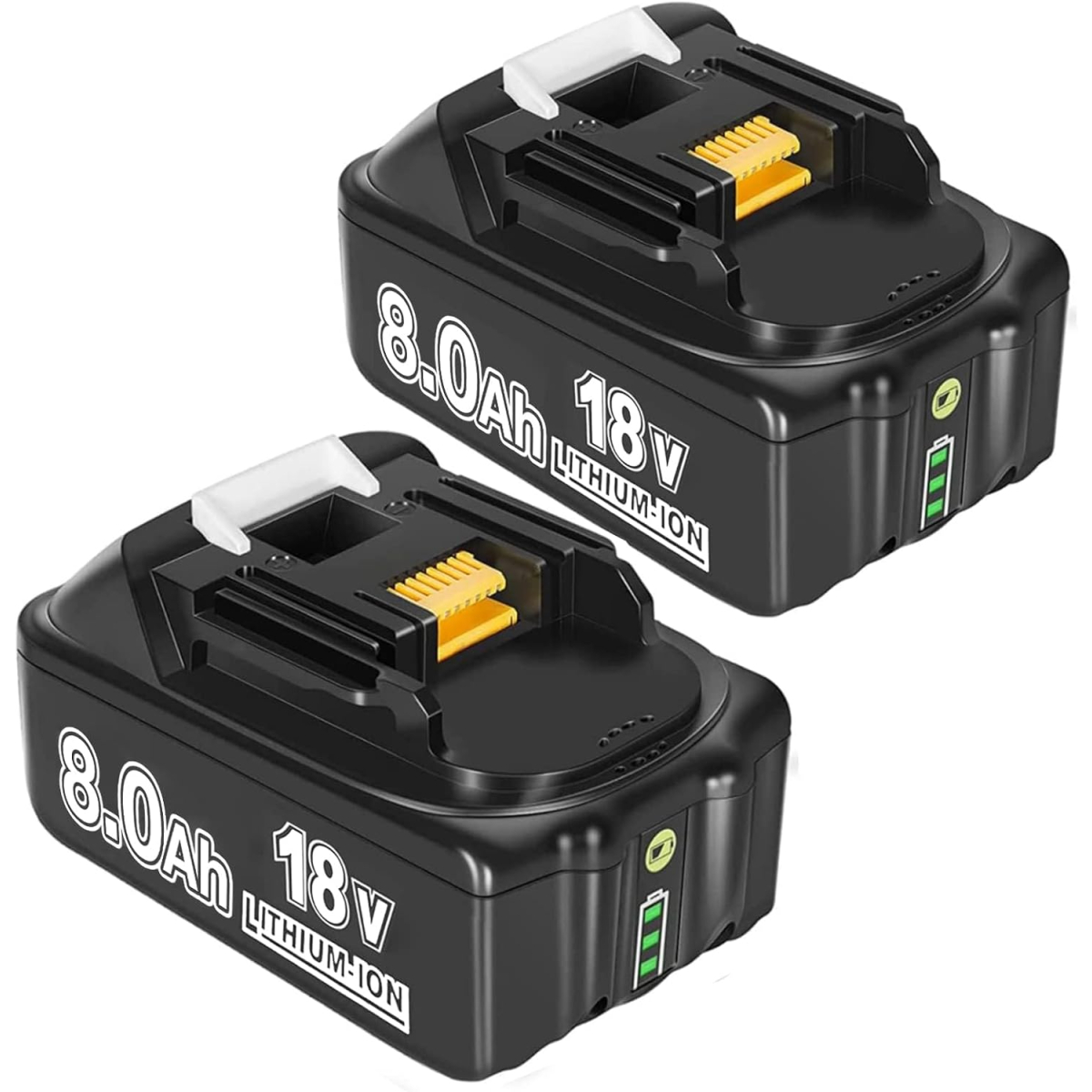 2x 18V Akku passend für Makita Akku 18V 8Ah BL1860 BL1850 BL1850B BL1860 BL1860B BL1840B BL1840 BL1830 BL1835 BL1845 194204-5 LXT-400