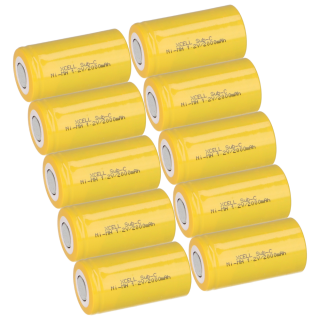 10x XCell Akku Sub-C 1,2V  2000mAh X2000SCR Hochstrom Schrumpfschlauch