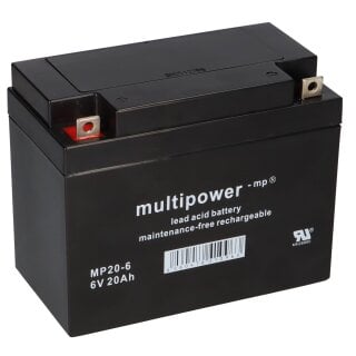 Multipower Blei Akku MP20 6 Pb 6V 20Ah M5 AGM