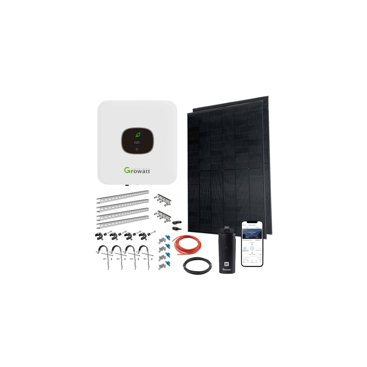 Growatt Balkonkraftwerk MIC 800 0,8kW 800W Set mit 0% MwSt nach §12 Abs. 3 UstG