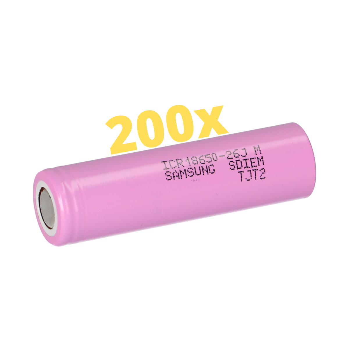 200x Samsung ICR 18650 Akku 26MJ 2600 mAh 3,6 Volt
