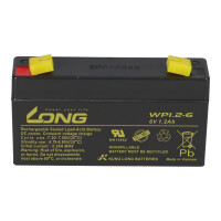 Kung Long WP1.2-6 6V 1,2Ah AGM Bleiakku F1 4,8mm 4