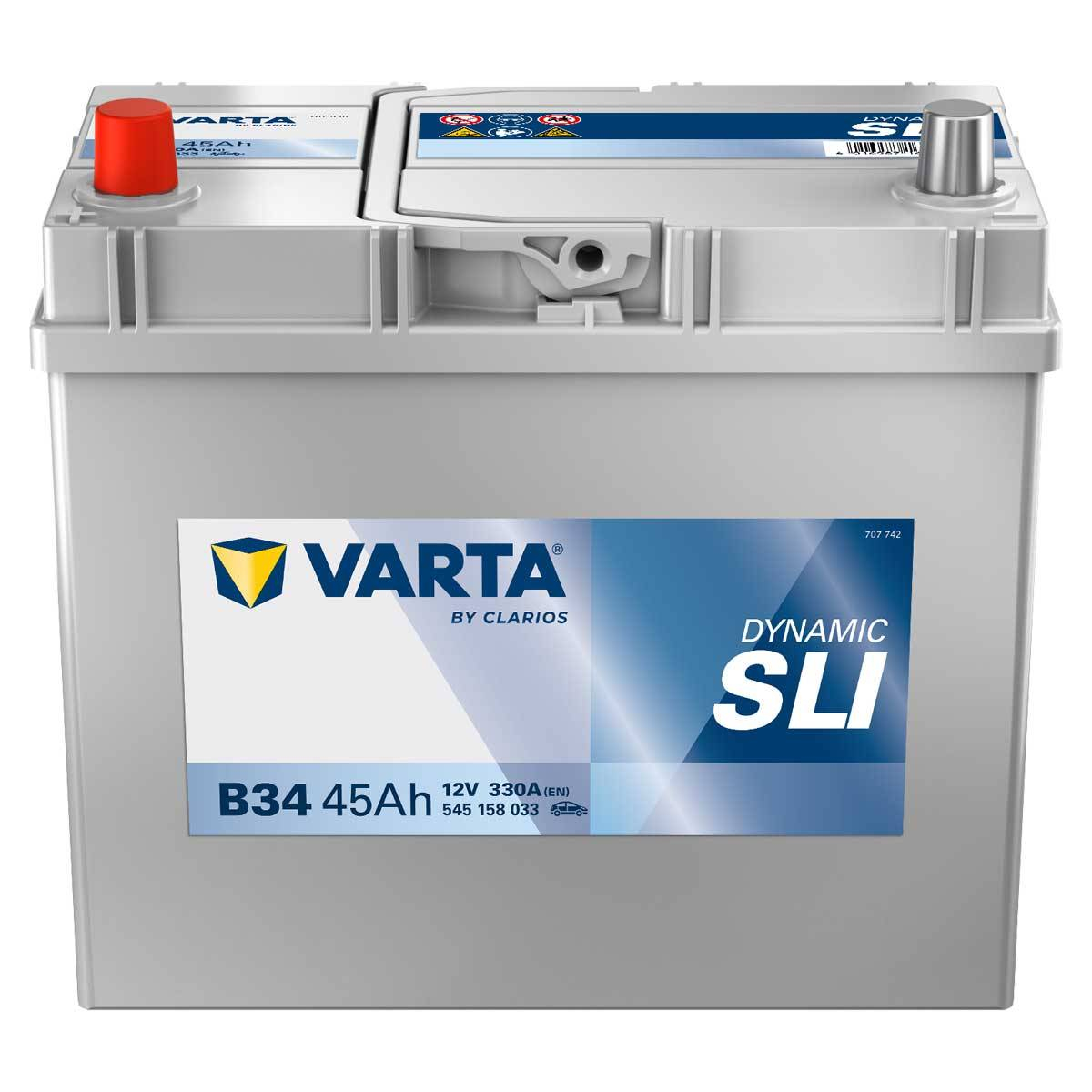 VARTA B34 Blue Dynamic 12V 45Ah 330A Autobatterie 545 158 033