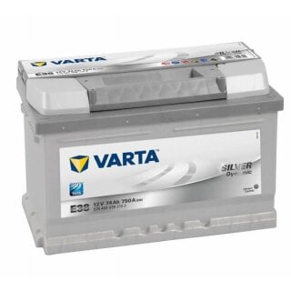 VARTA E38 Silver Dynamic 12V 74Ah 750A Autobatterie