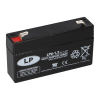 Landport Blei Akku LP6-1,2 6V 1,2Ah AGM T1 wartungsfrei 1
