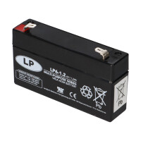 Landport LP6-1.2 T1 6V 1,2Ah AGM Bleiakku 4,8 mm Faston 6