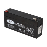 Landport LP6-3.2 T1 6V 3,2Ah AGM Bleiakku 4,8 mm Faston 6