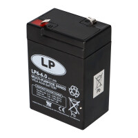 Landport LP6-6.0 T1 6V 6Ah AGM Bleiakku 4,8 mm Faston 6