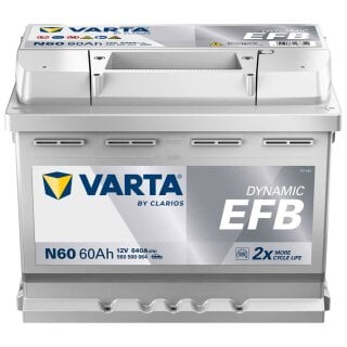 VARTA N60 Blue Dynamic EFB 12V 60Ah 640A Autobatterie Start-Stop