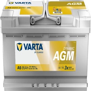 VARTA A5 Silver Dynamic AGM 12V 95Ah 850A Autobatterie Start-Stop
