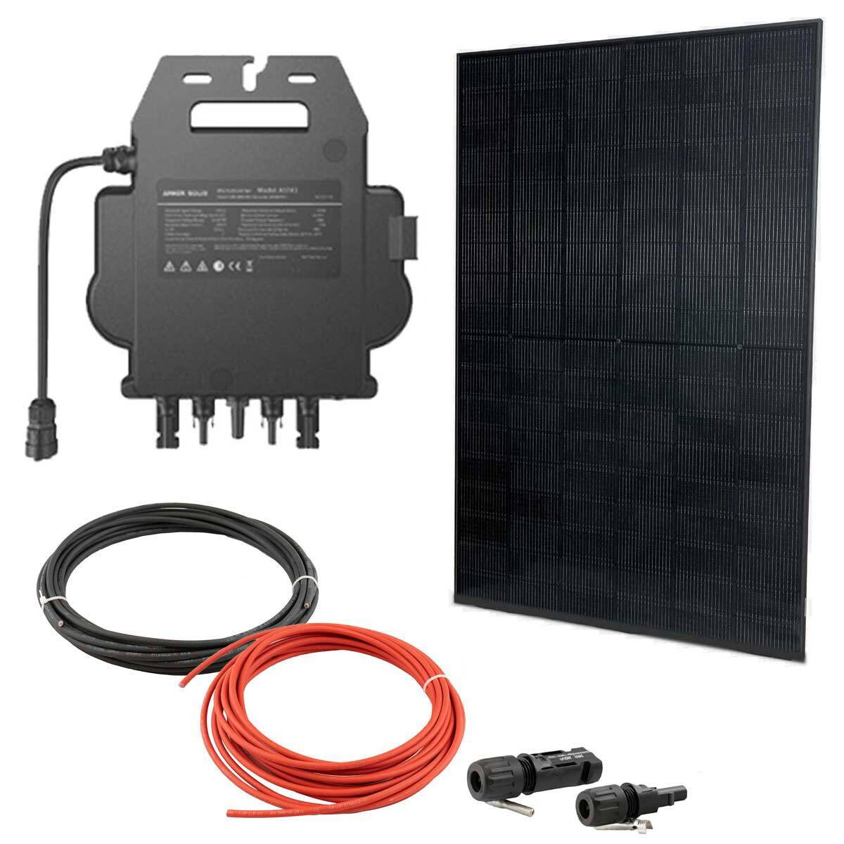 Marstek Balkonkraftwerk mit 400W Solarpanel, MI0800W Mikrowechselrichter 0,8kW mit 0% MwSt nach §12 Abs. 3 UstG