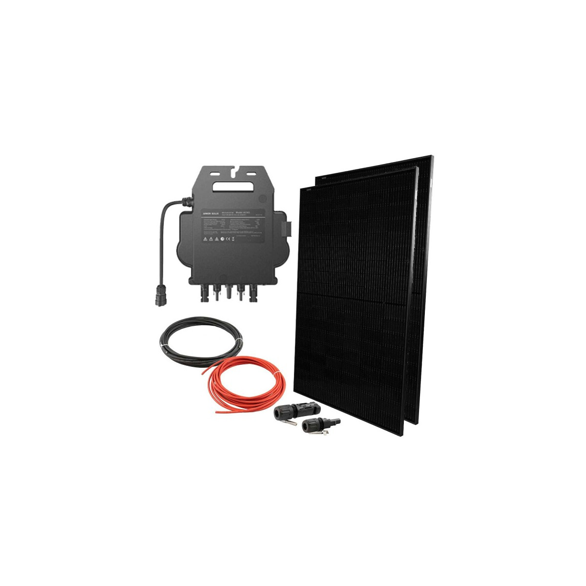 Marstek Balkonkraftwerk mit 800W Solarpanel, MI0800W Mikrowechselrichter 0,8kW mit 0% MwSt nach §12 Abs. 3 UstG