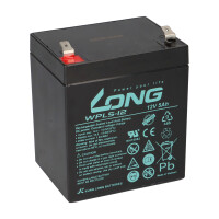 Kung Long WPL5-12 12V 5Ah AGM Bleiakku F2 6,3mm Longlife 5