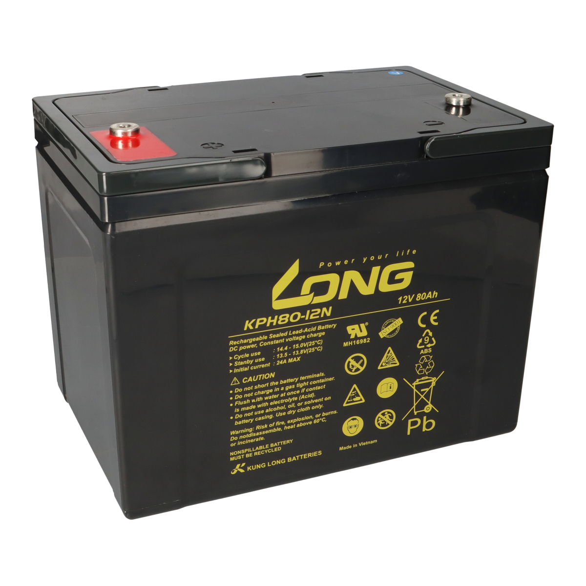 Kung Long Blei Akku KPH80-12N 12V 80Ah M6 Longlife