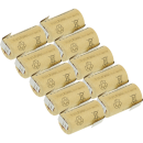 10x XCell Sub-C Hochleistungsakku mit Z- Lötfahne - 1,2V 2000 mAh Ni-CD