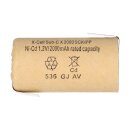 10x XCell Sub-C Hochleistungsakku mit Z- Lötfahne - 1,2V 2000 mAh Ni-CD