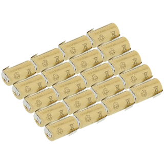 20x XCell Sub-C Hochleistungsakku mit Z- Lötfahne - 1,2V 2000 mAh Ni-CD