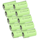 10x XCell Mono Akku Flattop Ni-MH 1,2V 9000mAh D mit Z-...