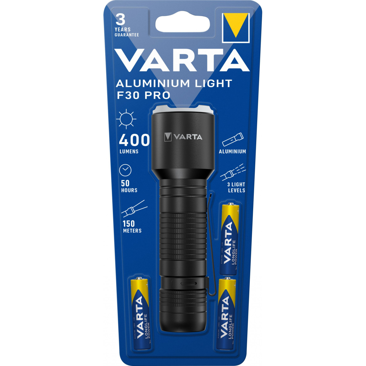 Varta LED Aluminium Light Taschenlampe 400lm