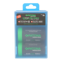 PATONA 2x LR20 Mono D Premium Akkus 6,0Wh mit USB-C und Lade